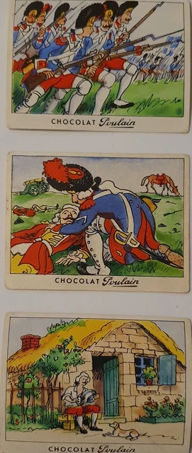 Lot de 3 images Chocolat Poulain "Les belles Chansons de France"