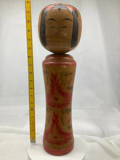 Poupée Japonaise Kokeshi Naruko Artisanale Ancienne (années 1960) - Signée P258