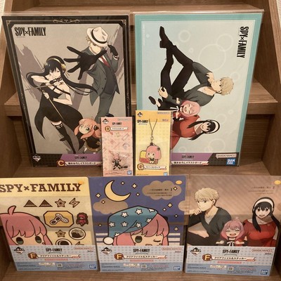 SPY X FAMILY Goods lot of 7 Ichiban kuji Acrylic stand File folder