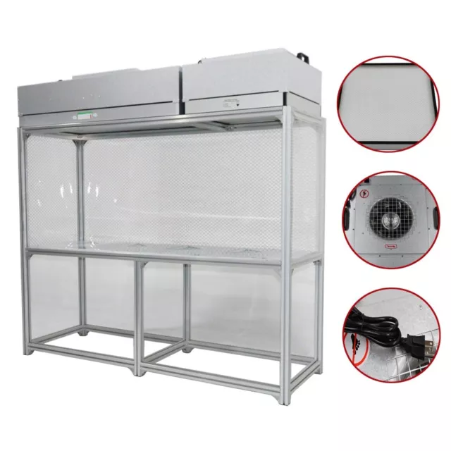 Vertical Laminar Flow Hood Air Flow Clean Bench DustFree Work w/HEPA Filter 110V