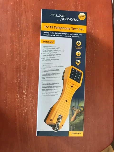 Fluke Networks 19800HD9 TS19 Telephone Test Set - Yellow