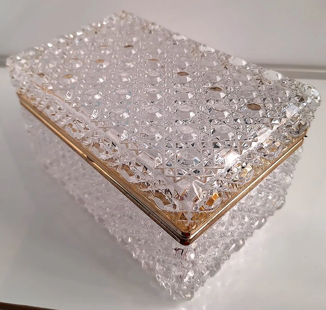 Ancienne boite à bijoux en cristal " Baccarat "