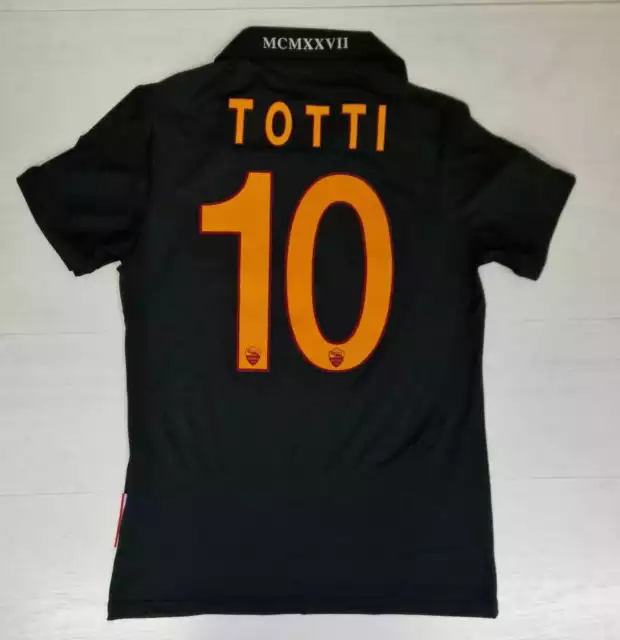 A94 as Roma Cares Totti 10 Shirt Black T-Shirt 2013 Jersey Black Match Shirt