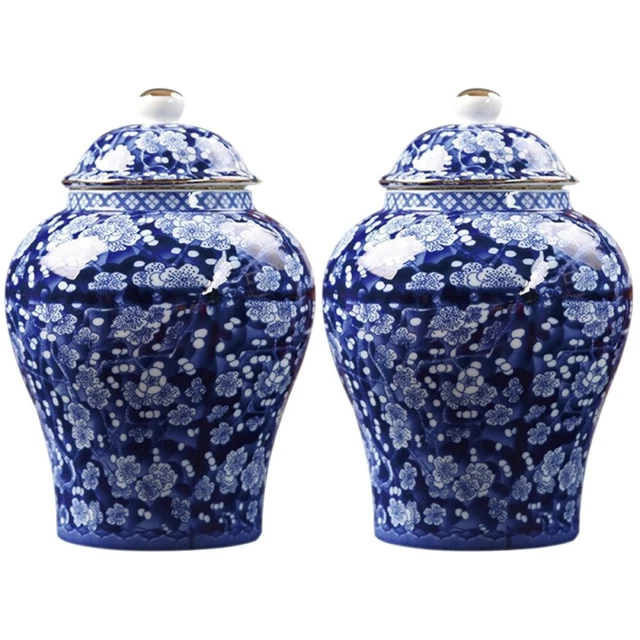 2pcs pot en céramique de thé chinois de style rangement de style chinois sucre