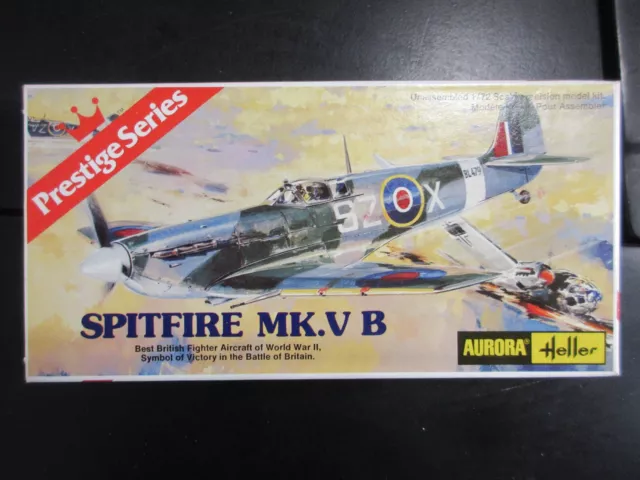 VINTAGE AURORA HELLER 1/72 SPITFIRE Mk.Vb   #6605