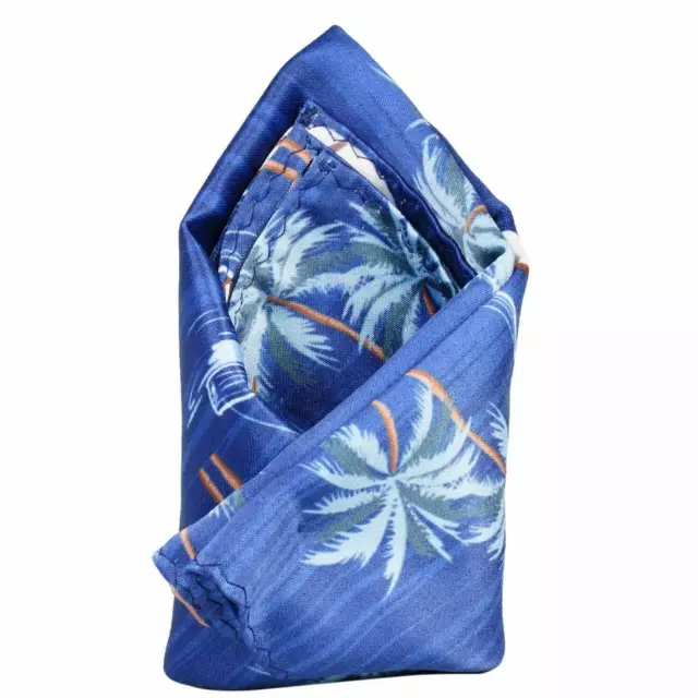 Fancy Printed Blue Pocket Square For Stylish & Enhance Look