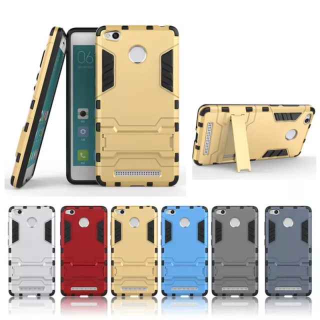 Coque Housse Hybride Iron Man Xiaomi Redmi 3 Pro Résistant À Avec Support