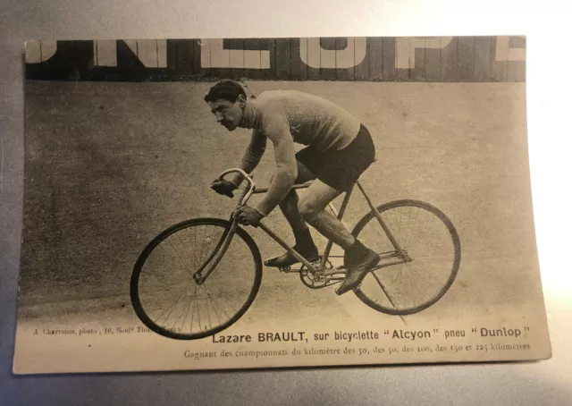 CPA du coureur cycliste Lazare Brault sur Bicyclette "Alcyon"