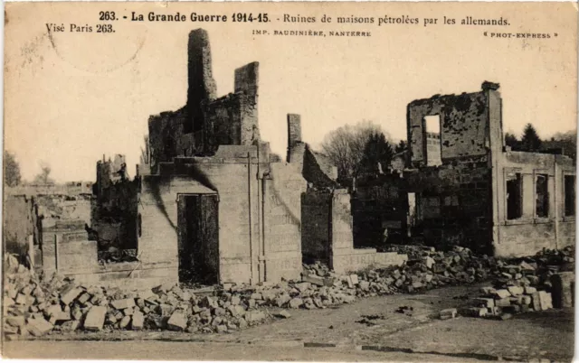 CPA AK Military - Ruins of German Oil Houses (697820)