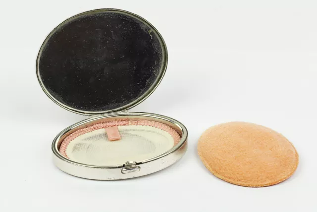 KK Sterling Silver, Diamond-Cut Foundation Compact Makeup Case