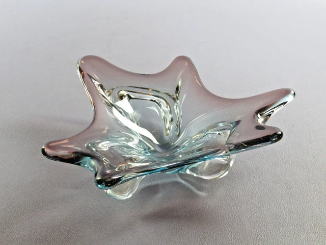 Bol Sculptural Vintage Murano – Verre Vert – Art De La Table Post-moderne