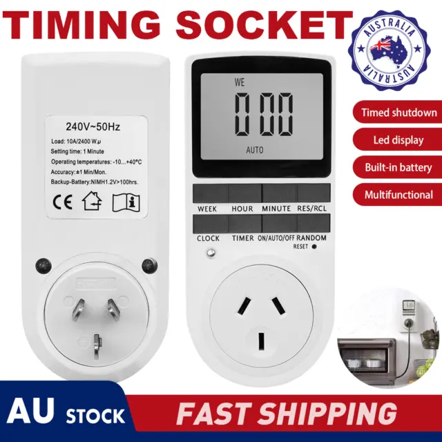 Digital Timer Switch Socket Electric Programmable Power 240V AU Plug Clock LCD
