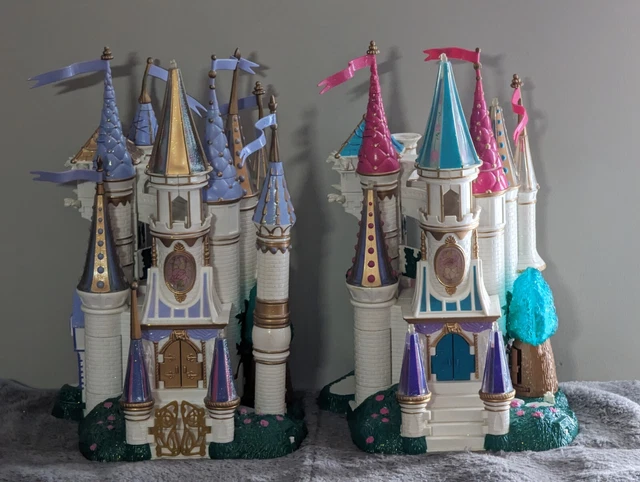 Lot De 2 Châteaux Trendmasters Cendrillon Et La Belle Et La Bête - Jouets Vintage