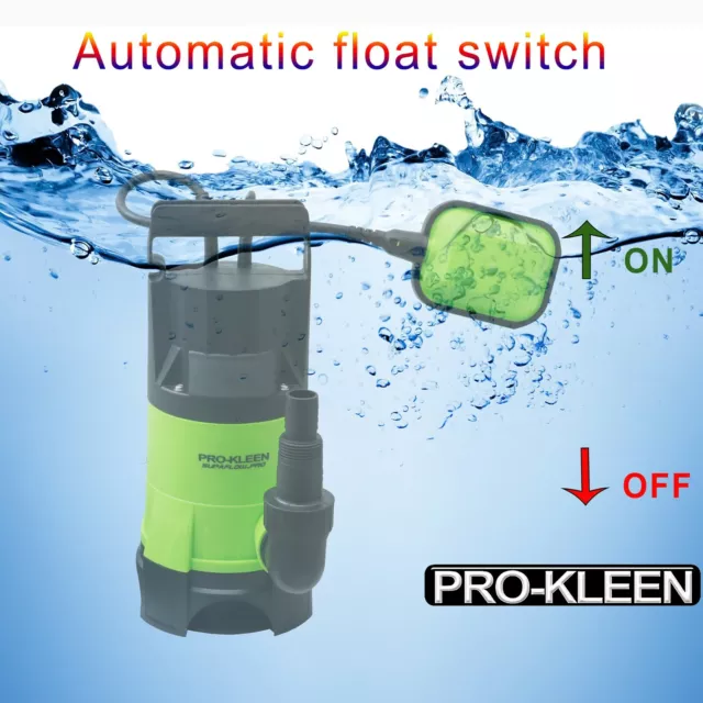 Submersible Water Pump Electric Dirty Clean Pond Pool Flood 400w with 10m Hose 3