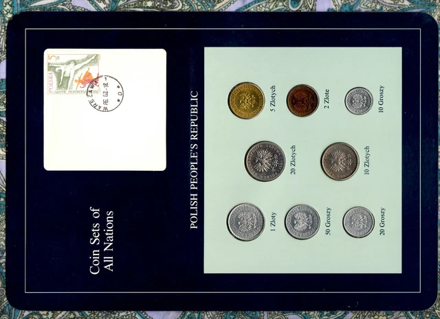 Coin Sets of All Nations Poland 1975-1985 UNC 10,20 Zlotych 1985 5 Zlotych 1982