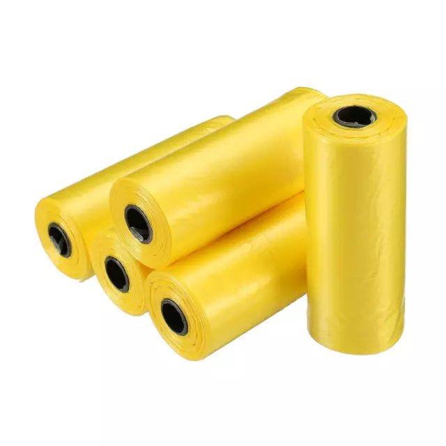 Extra Waste Bags Refill Rolls Strong & Leak-proof Yellow 150 Counts / 10 Rolls