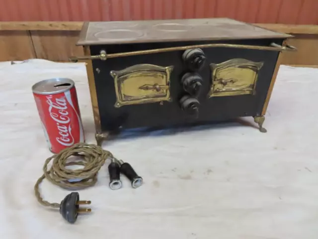 Antique 1920's Omega 135 Stove Sanitax Electric co Childs Toy Salesman Sample
