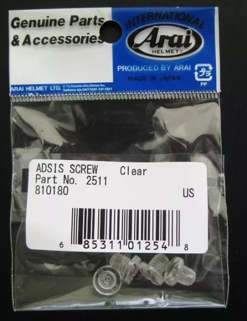 Genuine - Arai Screw Set SAI SAQ SAL SAJ & X-Type Base Plate Full Face 11-2511