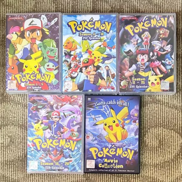 POKEMON SERIES (Season 1 - 20) DVD All Region USA English Version