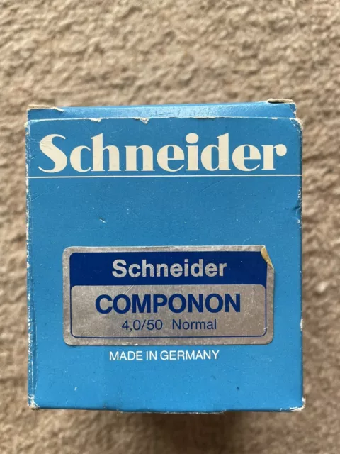 REDUCED Schneider Componon F4 - 50mm Enlarger Lens - Boxed & Immaculate.