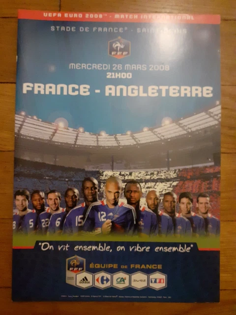 Programme Football France Angleterre England Du 26/03/2008