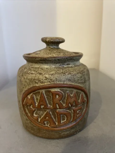 Vintage Tremar Pottery Marmalade Pot  Retro Cornwall
