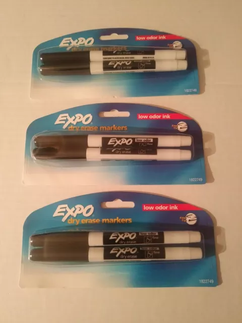 Expo Low Odor Dry Erase Marker Chisel Tip Black 36 Box