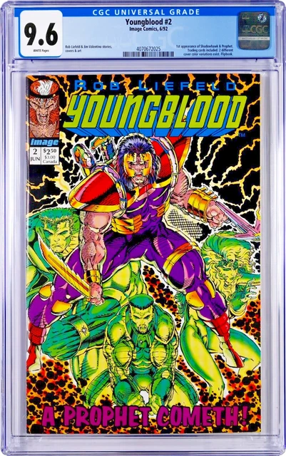 Youngblood #2 CGC 9.6 (Jun 1992, Image) Jim Valentino, 1st Shadowhawk & Prophet