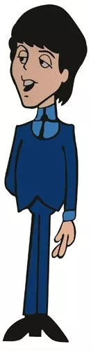 BEATLES Paul McCartney Full Body Cartoon Cling Sticker Decal FREE SHIPPING - NEW