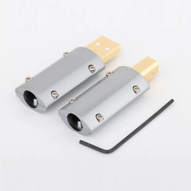 HIGH-END 24K Gold Plated USB2.0 Plugs USB A, USB B Hi Q5V3 DIY Connector Fi Q3C2