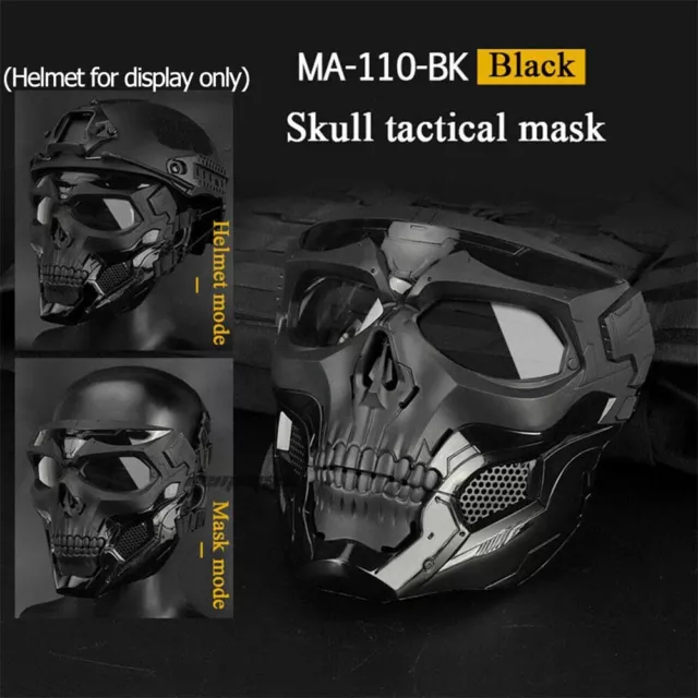 Skull Mask Tactical Airsoft Masks Paintball Protective CS Full Face Helmet Head