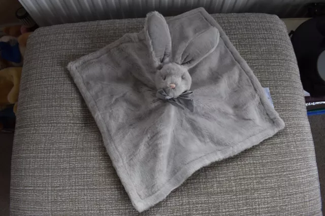 Pottery Barn Kids Monique Lhuillier Grey Plush Rabbit Comfort Blanket - BNWOT