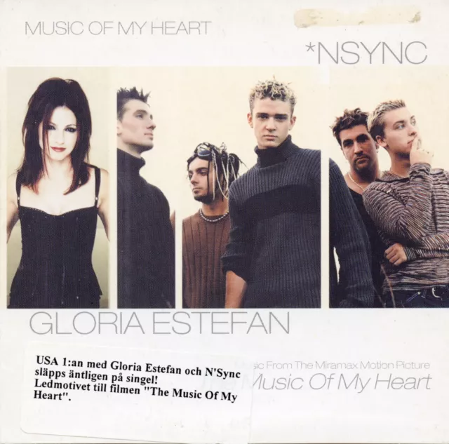 Gloria Estefan, NSYNC - Music Of My Heart EU 2 Track CD Single Inc. Instrumental