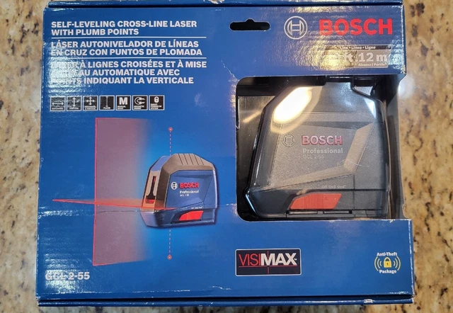 Láser de línea transversal autonivelante BOSCH GCL 2-55 con plomadas ¡NUEVO!
