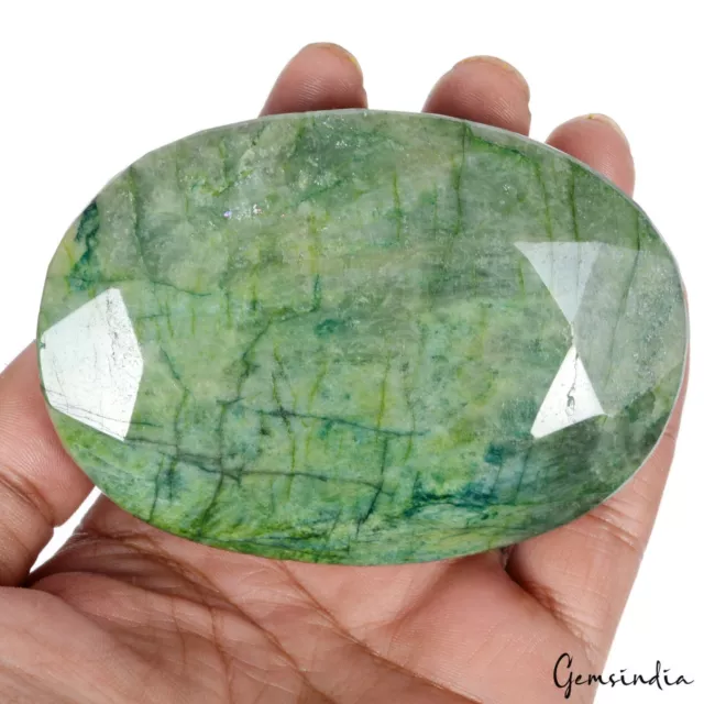 1690 Cts Natural Green Emerald Oval Cut Loose Earth mined Gemstone From Brazil 2