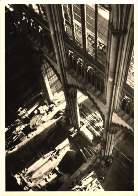 The Damaged Nave and The Excavation Site of the Old Cathedral Cologne Postcard