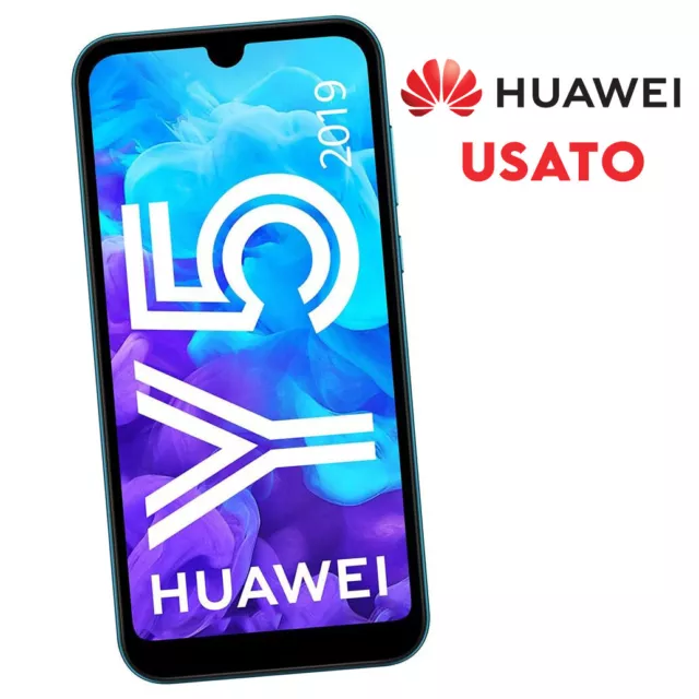 Telefonino Huawei Y5 2019 Blue 16GB Dual Sim Funzionante Telefono Usato 5,7" 2GB