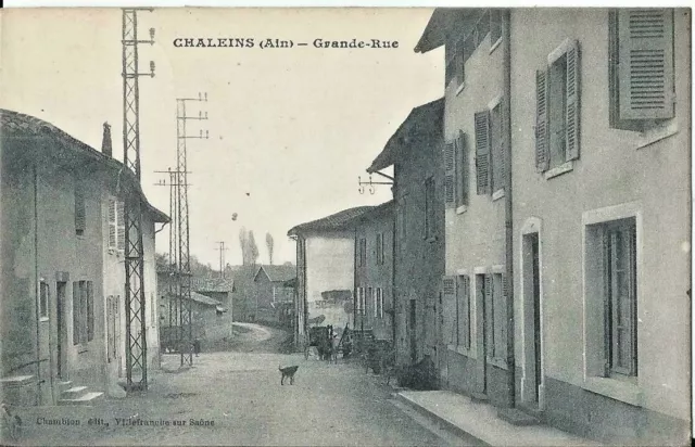 CPA - CHALEINS (01) Grande-Rue - ANIMEE*