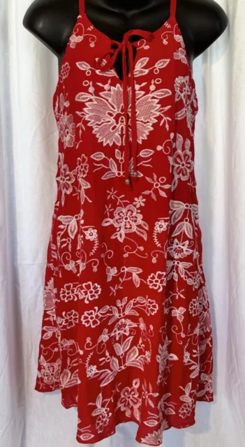 Westport Women’s Size Medium Red Embroidered Dress
