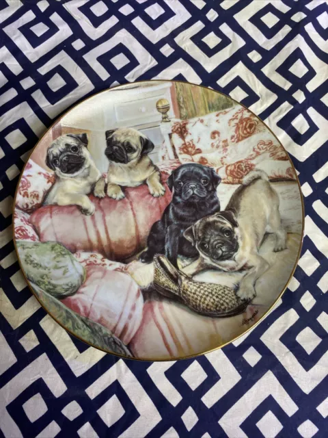 Danbury Mint Rise And Shine Pug Plate