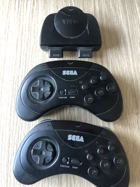 Lot 2 Manettes Officielles Pad Sans Fil Mk-80315 Console Sega Saturn Non Testées