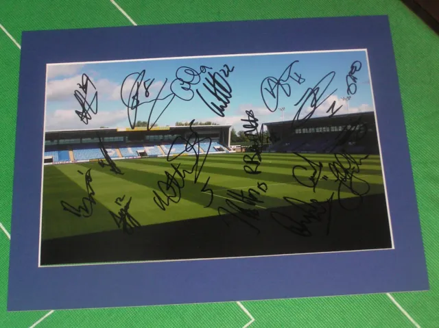 Shrewsbury Town FC Mounted Stadium Photo Signed x 17 2018/19 1st Team Squad