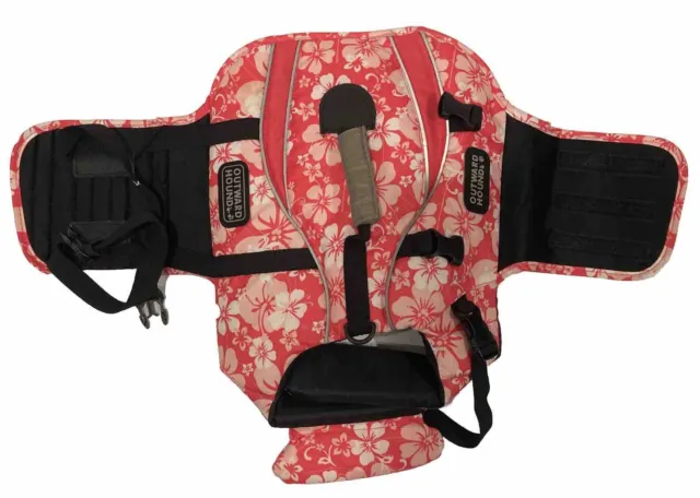 Outward Hound Dog Life Jacket Vest XS/S Pink Hawaiian Hibiscus Excellent
