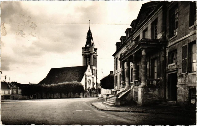 CPA VIARMES - The Church and the Town Hall (107645)
