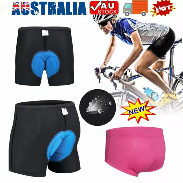 Women Men Cycling Bike Bicycle Shorts Underwear 3D Padded Pants With Sponge~