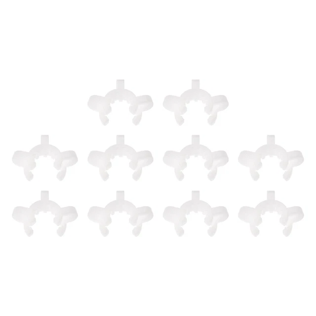 10Pcs Lab Joint Clip Plastic Clamp for 14/20 or 14/35 Glass Taper Joints White