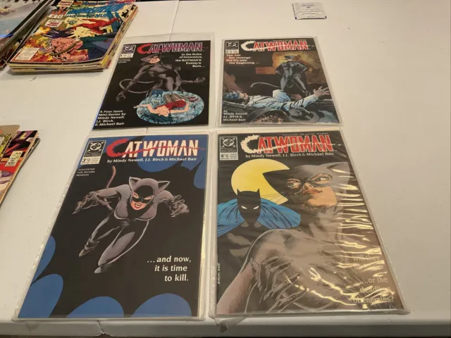 1989 DC Comics, " Catwoman " # 1 to # 4, mini-series lot of 4,