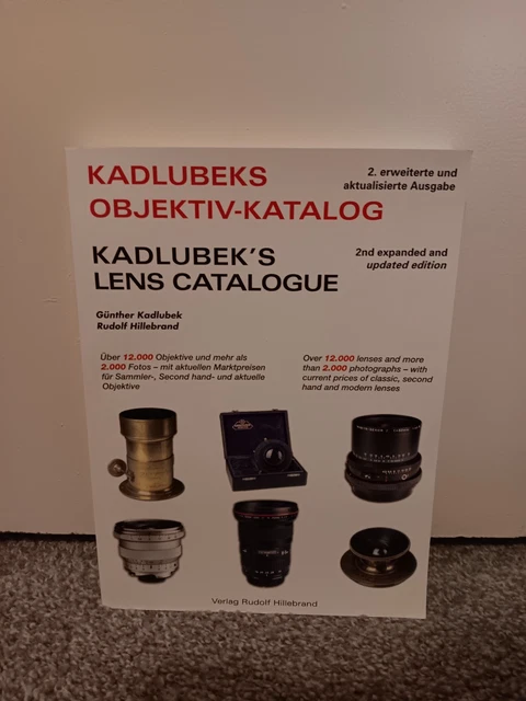 洋書 KADLUBEK'S LENS CATALOGUE Kadlubeks Objektiv Katalog/Lens Catalogue- Günther Kadlubek