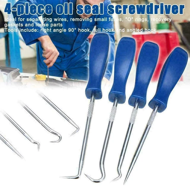 Estrattori 0.6mm Alta Qualità Set Estrattori Multipick Per Fabbro - 4 Ganci In Acciaio, 0,6 Mm, Per Serrature, Custodia In Pelle Estrattore Per Chiavi Bici