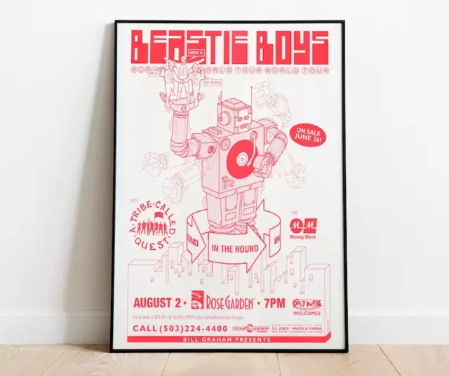 The Beastie-Boys Hip Hop 90's Rap Concert Unframed Poster